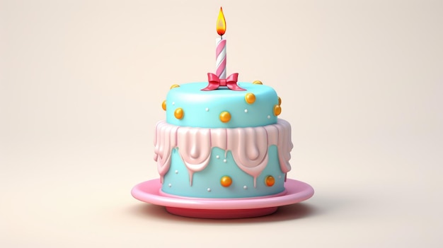 Foto um objeto de elemento de bolo de aniversário