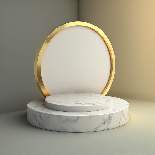 Um objeto redondo branco e dourado com um anel de ouro ao redor.