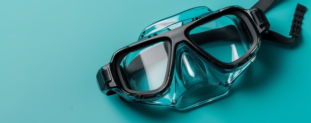 Um óculos de snorcle com um fundo azul