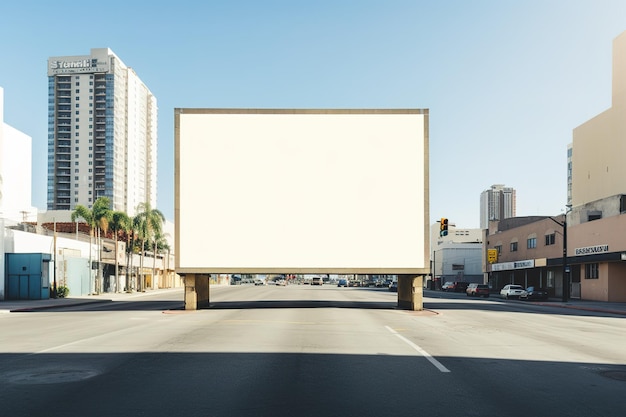 Um outdoor vazio numa rua da cidade