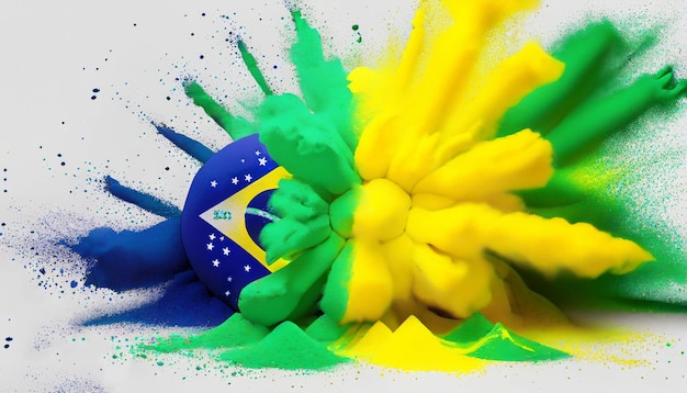 Foto um ovo colorido feito pela bandeira nacional