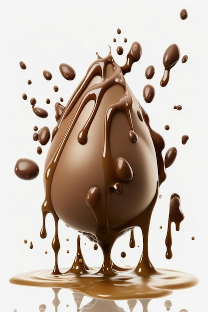 Foto um ovo de chocolate com a palavra chocolate