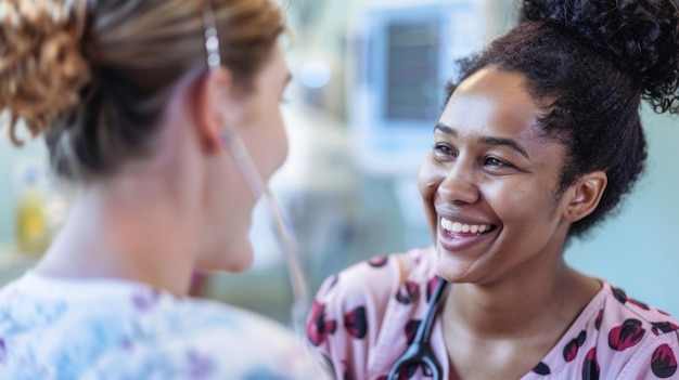 Um paciente é visto sendo alta do hospital com um sorriso no rosto acompanhado de um