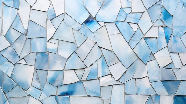 Um padrão abstrato hipnotizante que captura a beleza serena de um dia de inverno O padrão lembra um mosaico de vidraças geladas, cada uma adornada com delicados cristais de gelo e padrões complexos