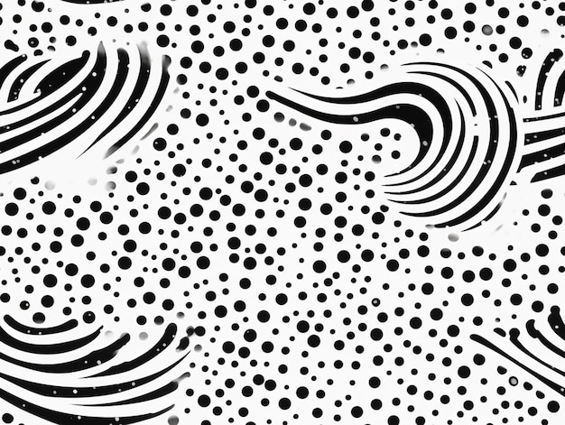 um padrão abstrato preto e branco com redemoinhos e pontos generativos ai