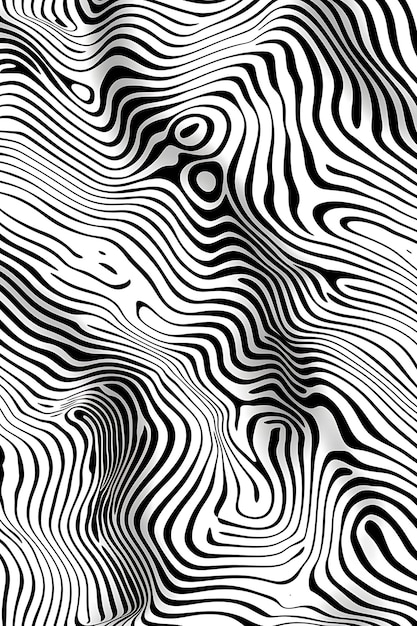 um padrão abstrato preto e branco de linhas e pontos