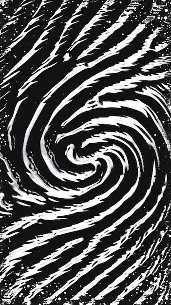 um padrão abstrato preto e branco de uma espiral