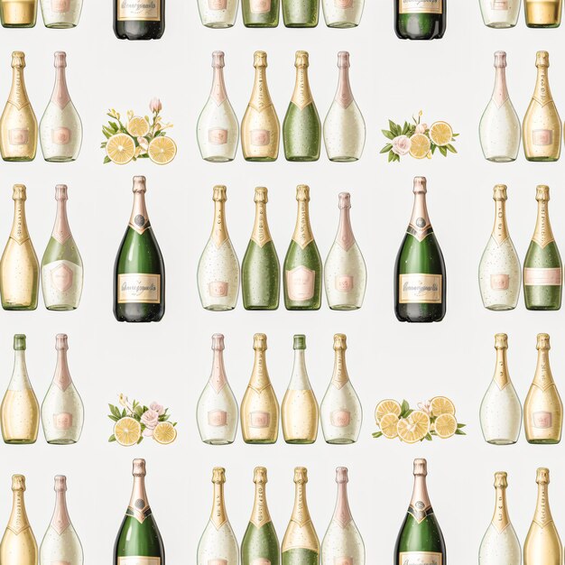 um padrão abstrato sem costura de champanhe
