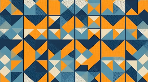 um padrão colorido de quadrados com um quadrado no meio
