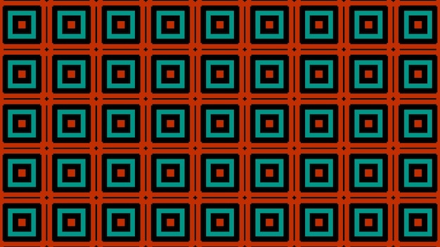 Um padrão colorido de quadrados e quadrados.