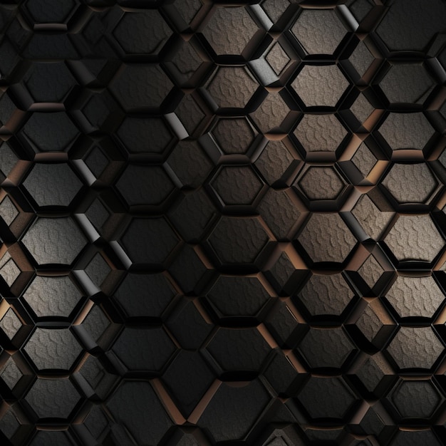 Um padrão de hexágono preto com a palavra hexágonos nele