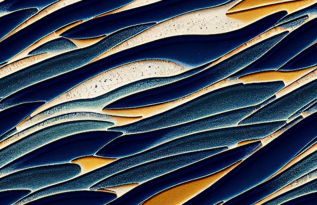 Um padrão de onda azul com uma faixa branca no meio.