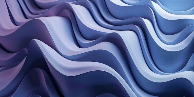 Um padrão de onda azul e branco com um tom roxo