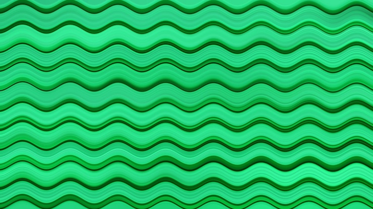 Foto um padrão de onda verde que é feito pela empresa.