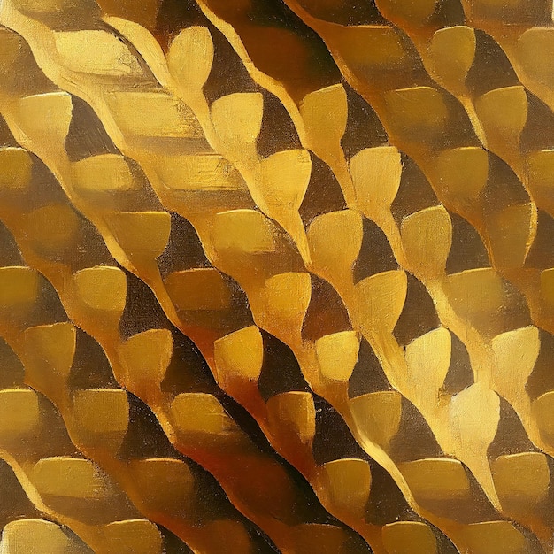 Um padrão de ouro que está em uma parede