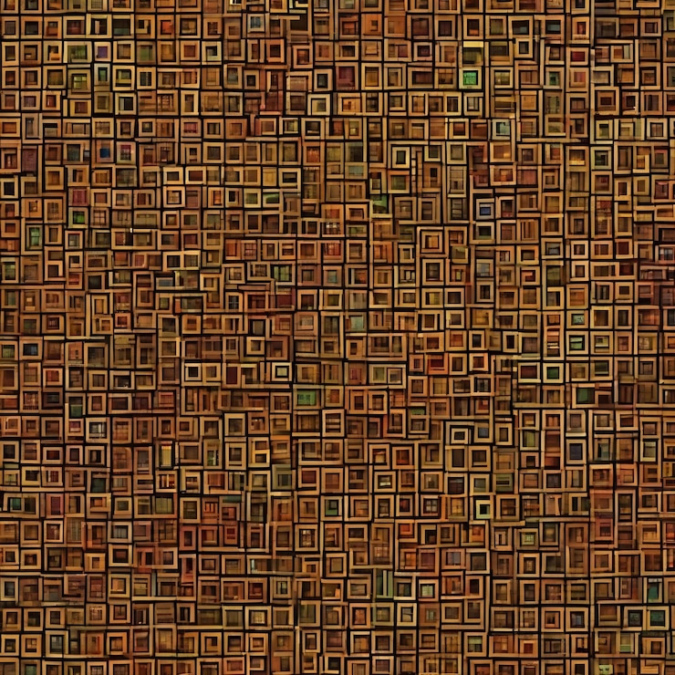 Foto um padrão de quadrados e quadrados