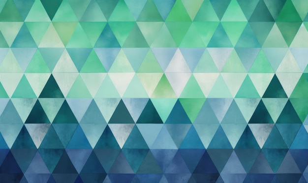Um padrão de triângulo azul e verde com as palavras "triângulo azul" nele.