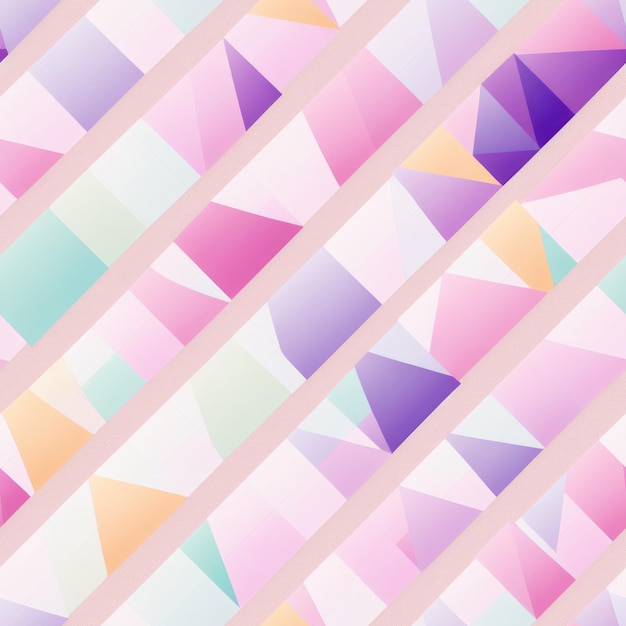 Um padrão geométrico colorido com triângulos e a palavra triângulo nele.