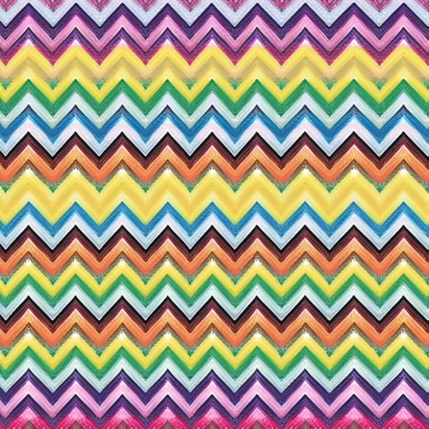 Um padrão listrado colorido com linhas em zigue-zague.