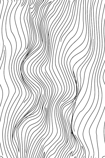 Um padrão ondulado preto e branco com linhas sobre ele, bem como um fundo para um livro de colorir um