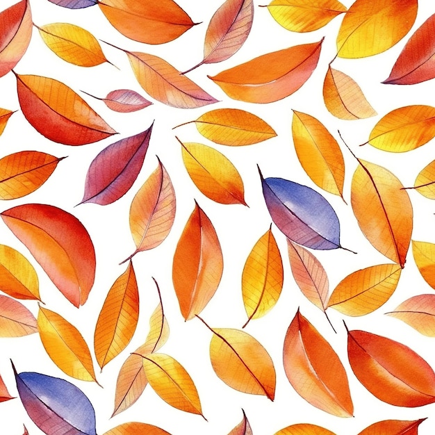 Um padrão perfeito com folhas de outono.