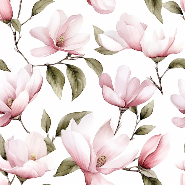 Um padrão perfeito com uma flor de magnólia