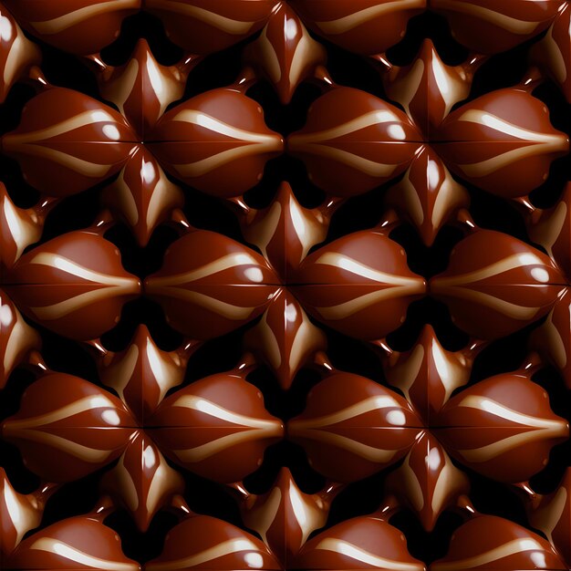 um padrão perfeito de chocolates