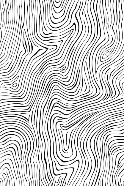Um padrão preto e branco com linhas onduladas sobre ele, bem como um fundo para um papel de parede um