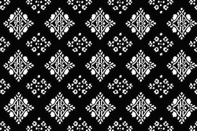 um padrão preto e branco com um desenho branco sobre um fundo preto