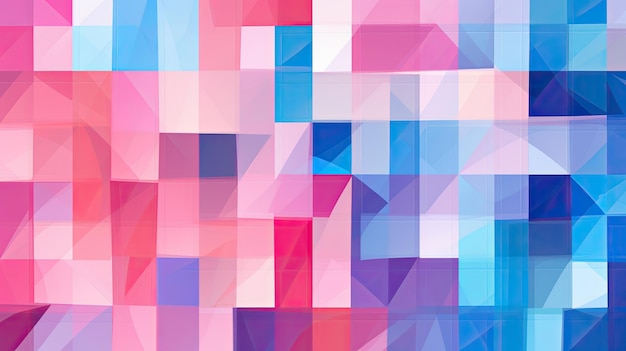 Um padrão quadrado com tons de rosa e azul