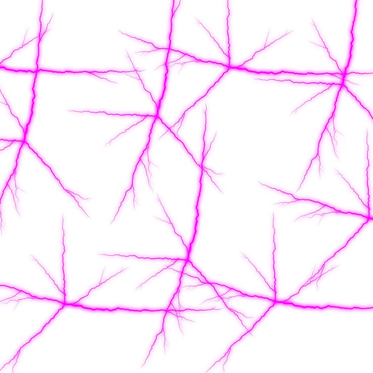 Foto um padrão rosa com linhas roxas desenhadas sobre um fundo branco