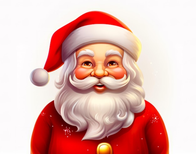 Um Pai Natal muito bonito com uma grande barba e um grande sorriso no rosto.