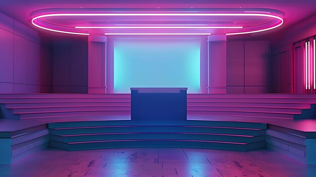 Um palco com um palco com Um palco Com um palco Com uma palca com uma palca montada