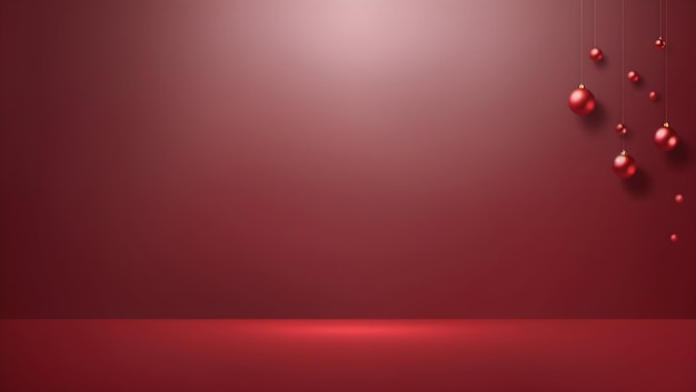 Um pano de fundo vermelho suave de luxo para o quarto de estúdio de Natal Valentine Template and Business