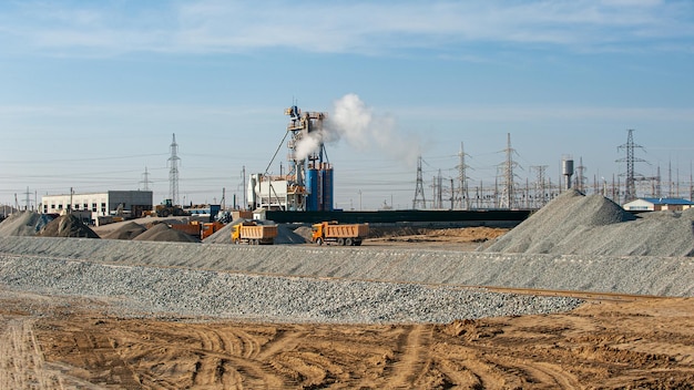 Um panorama de engenharia de petróleo e gás e construção industrial da fábrica