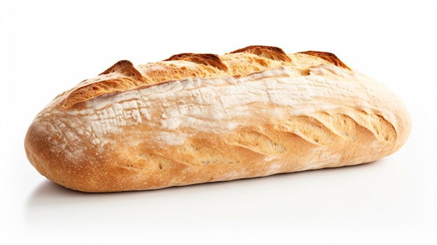 Um pão isolado sobre um fundo branco