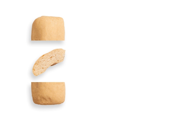 Um pão sem glúten diferente, layout minimalista criativo, conceito de comida saudável