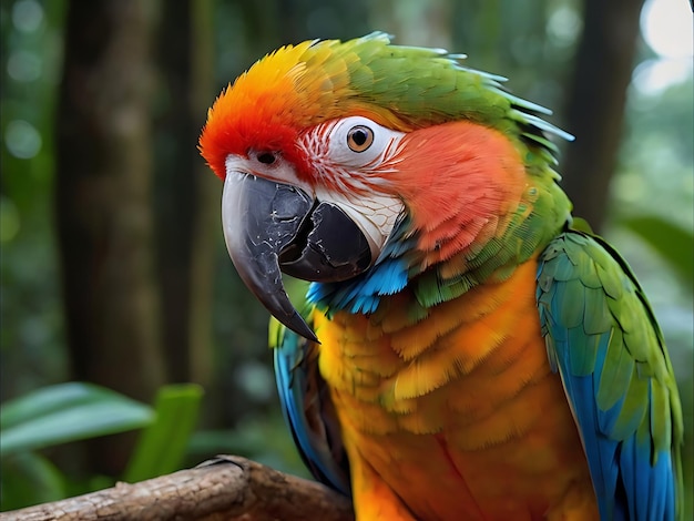 Um papagaio que vive na floresta amazônica gerou