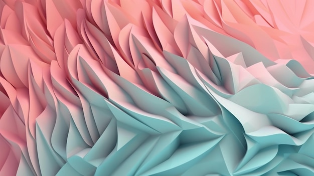 Um papel colorido com um padrão rosa e azul