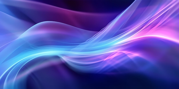 Um papel de parede abstrato azul e roxo chamado Papel de parede do fluxo de energia Tecnologia Fundo 3D Generative Ai