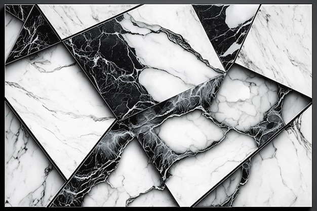 Um papel de parede de mármore preto e branco com um padrão de mármore preto e branco.
