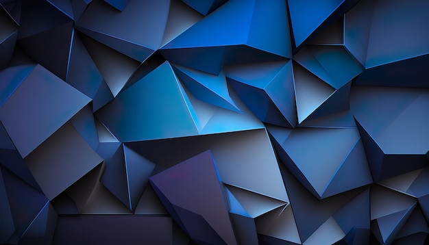 Um papel de parede de triângulo azul com fundo preto e fundo preto