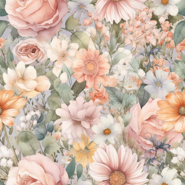 Um papel de parede floral que diz 'primavera' nele