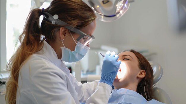 Foto um papel dos dentistas na detecção de doenças cuidados de diagnóstico vitais