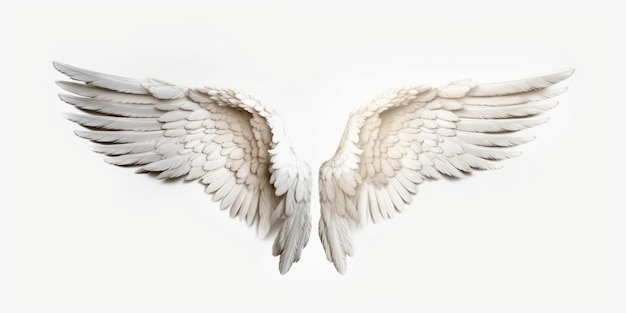 Um par de anjos com asas resplandecentes.