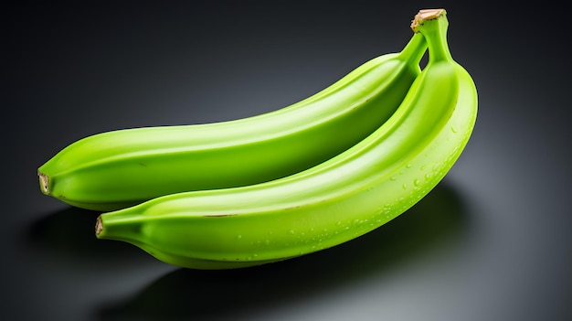 um par de bananas verdes