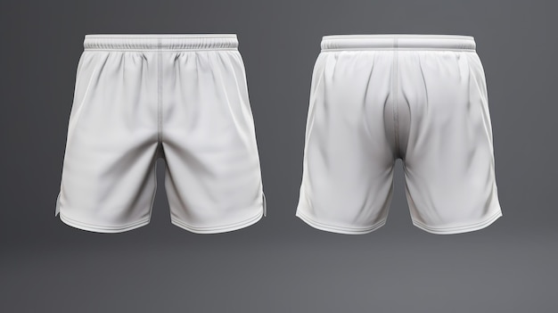 Foto um par de shorts brancos para você maquete de designs