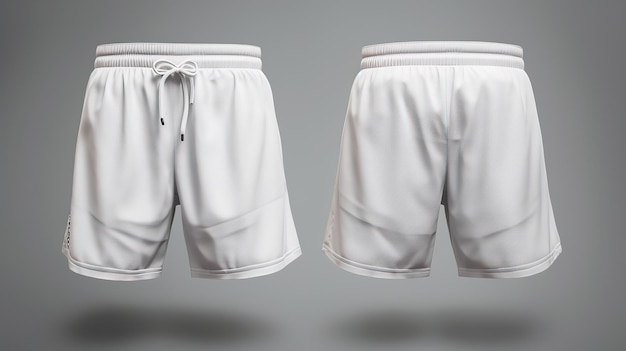 um par de shorts brancos para você maquete de designs