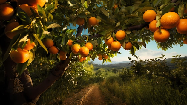 Um paraíso para laranjas do umbigo o lugar de origem