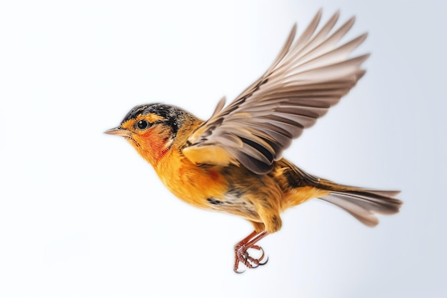 Um pássaro gracioso em um fundo transparente Uma ilustração cativante da beleza e da liberdade da natureza